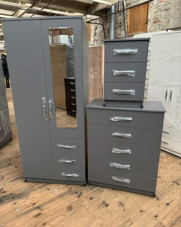 Wardrobe Set with Chest of Drawers 184x76x50 | WardrobeFRUK