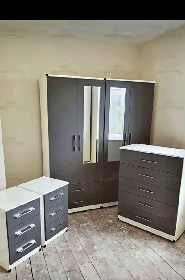 4 Door Two Tone Wardrobe Set 184×152×50cm | WardrobeFRUK