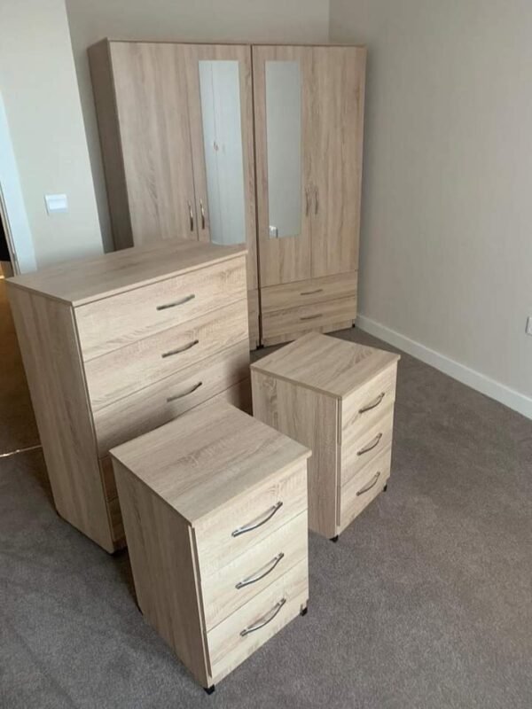 4 Door Mirror Wardrobe Set – 184×152×50cm | WardrobeFRUK